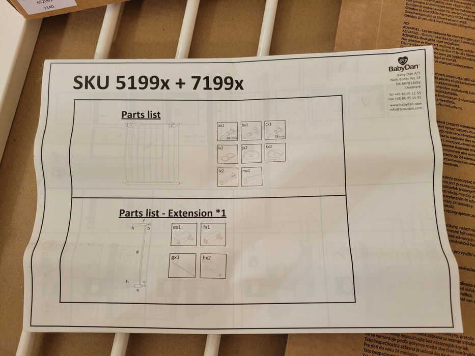 Baby Dan A/S Barreira de segurança Slim Fit para portas e escadas
