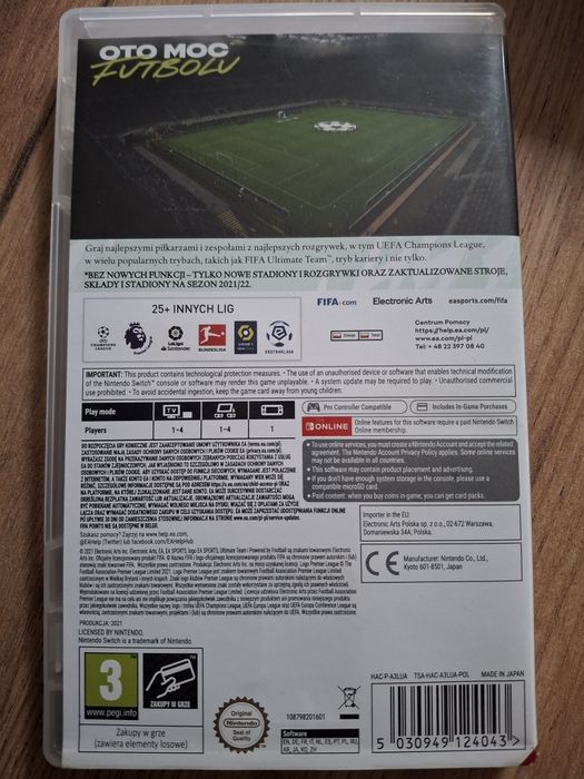 Gra FIFA 22-Nintendo SWITCH