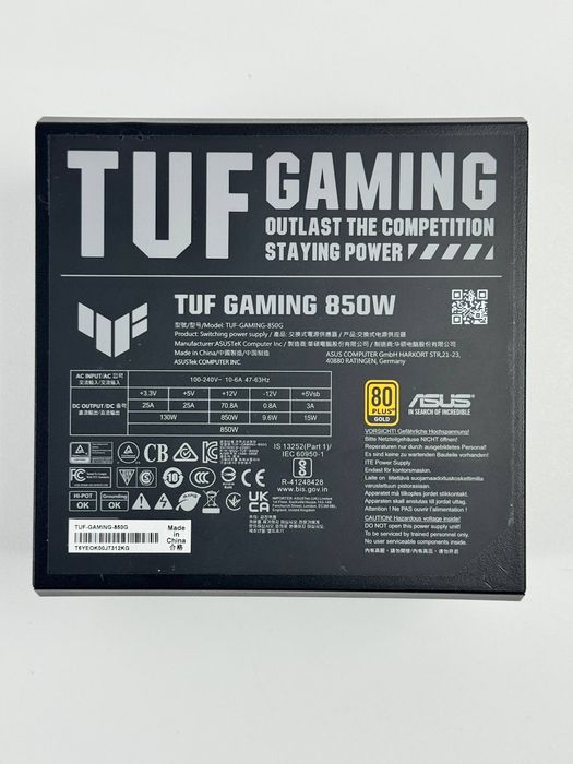 Zasilacz ASUS TUF Gaming 850W Gold (90YE00S2-B0NA00)