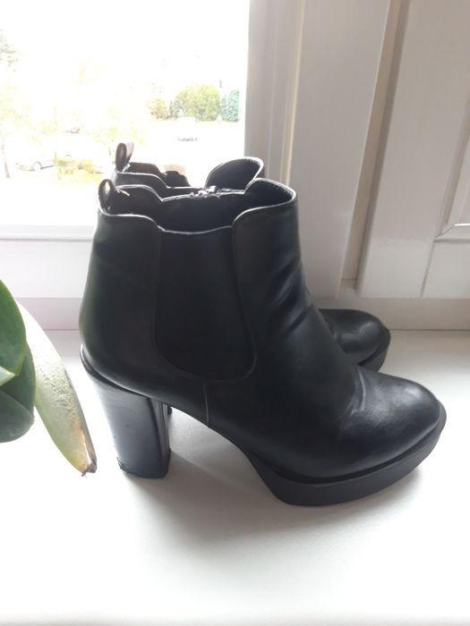 Buty czarne rozmiar 39 botki kozaki buty czarne wiosenne