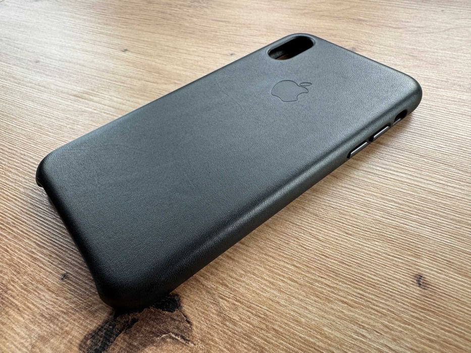 Etui Apple iPhone X Leather Case Black [NOWE | PEŁEN ZESTAW]
