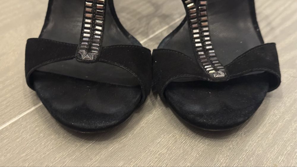 Туфлі Marciano чорні замшеві на шпильці, розмір 37