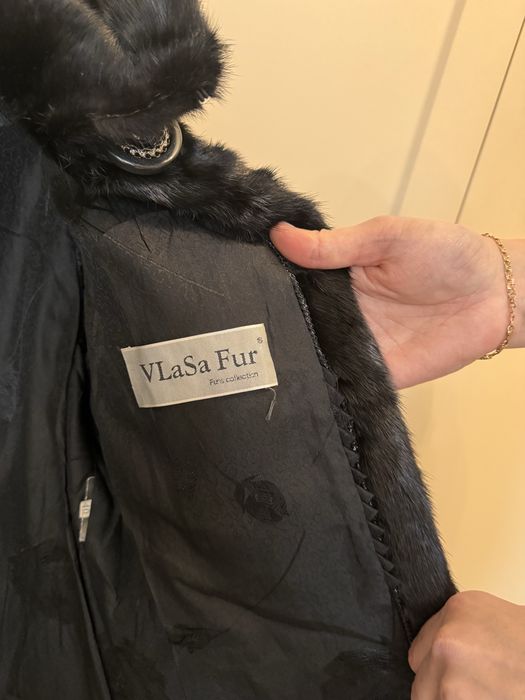 Шуба норка з капюшоном