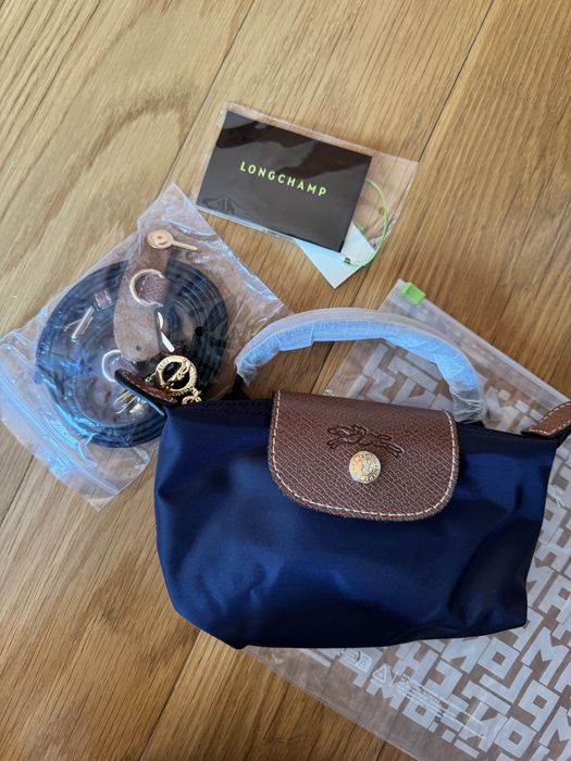 Mala longchamp mini azul marinha