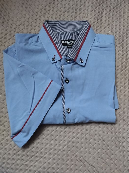 Modna koszula błękitna r.  L