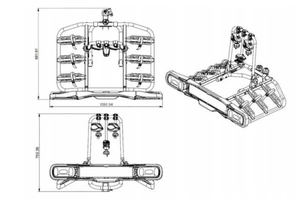 Platforma rowerowa na 3 rowery CF105923EF bagażnik