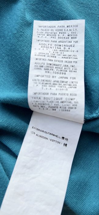 T shirt azul turquesa Adolfo Dominguez