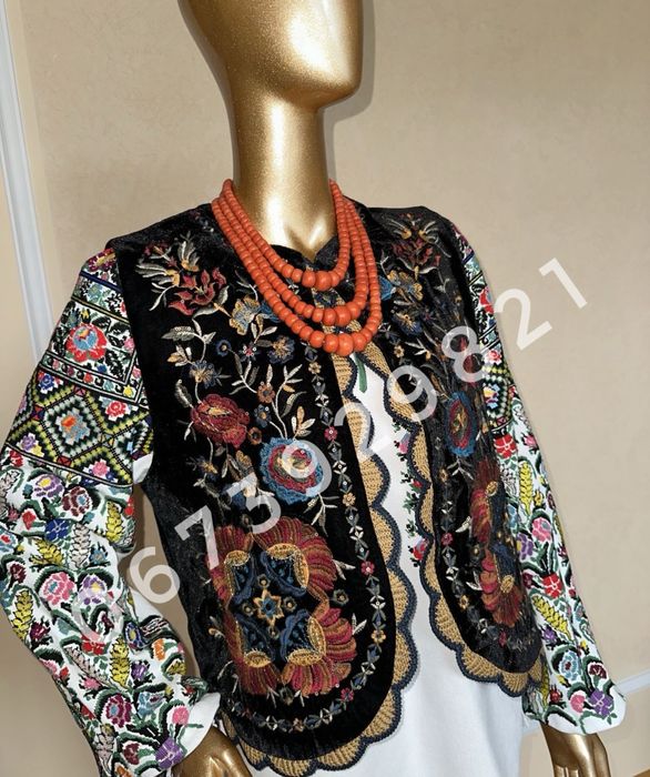 Вишитий горсет, камізелька, безрукавка, кептар, горсик