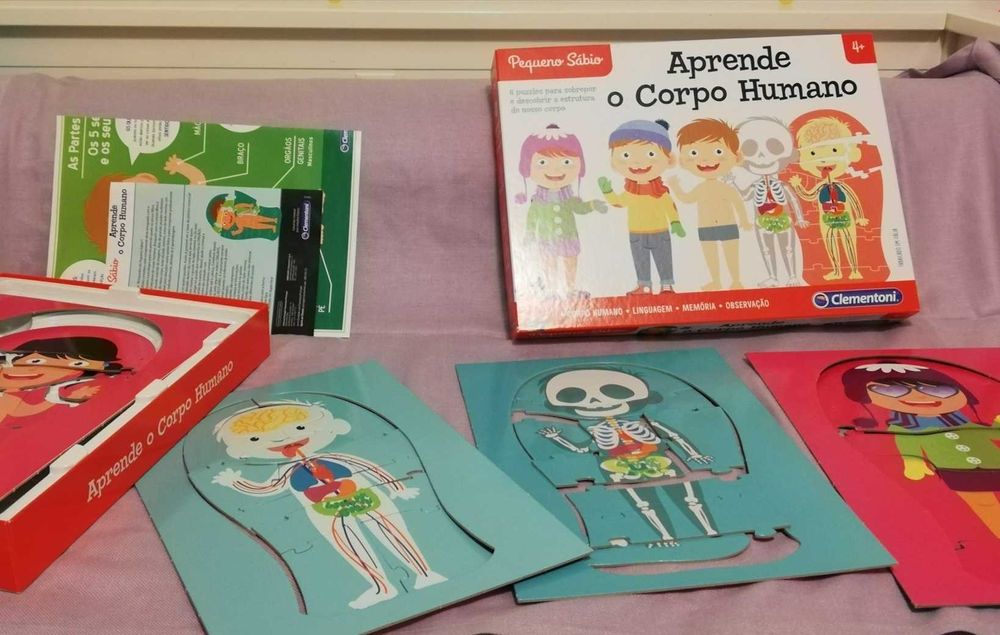 APRENDE: CORPO HUMANO, Puzzle da Clementoni (nunca utilizado)
