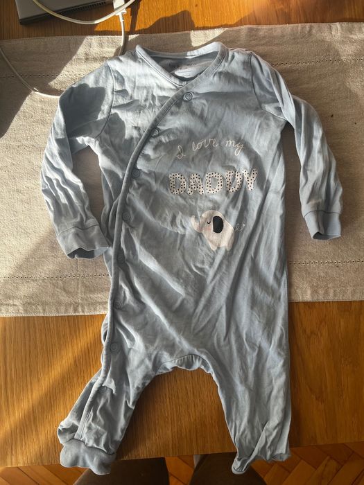 Pajacyki niemowlęce na zatrzaski i love mummy i love daddy 74 kocham