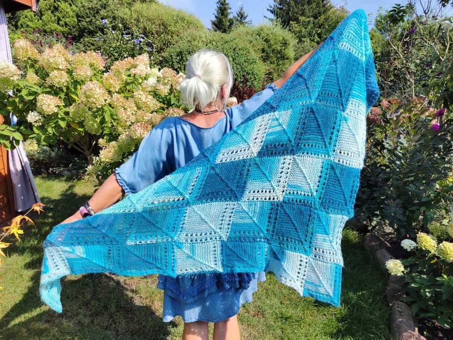 Chusta szal trójkątna handmade YA845-1