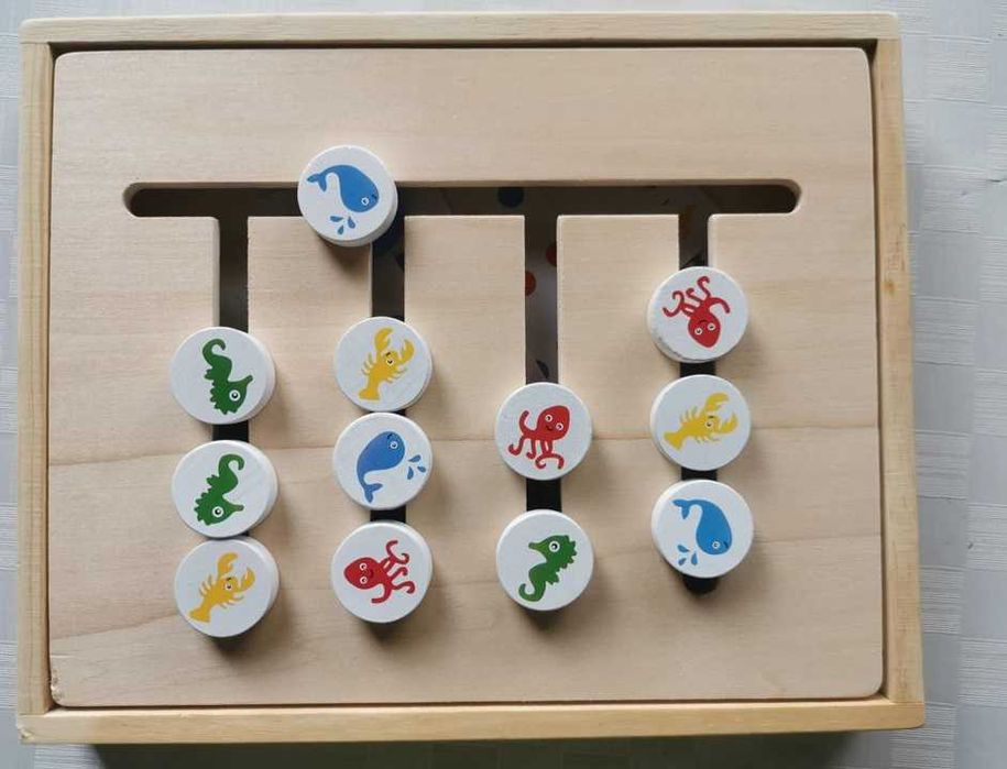 Układanka drewniane puzzle przesuwna