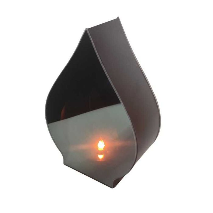 Lampa o ciemnoszarej, łezkowatej obudowie