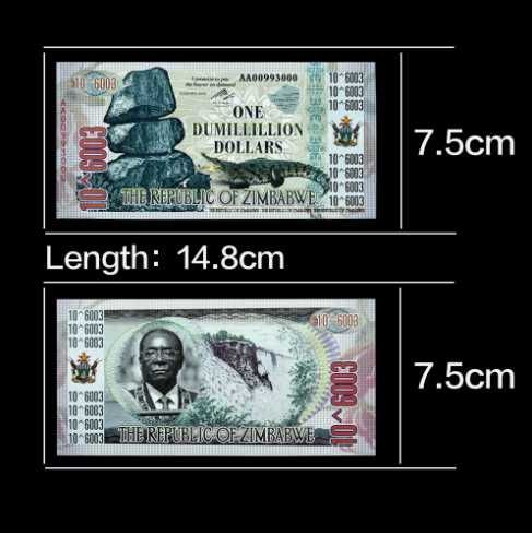 Banknot Kolekcjonerski Zimbabwe 10 DuMilllion Dolarów Unikat UV UNC