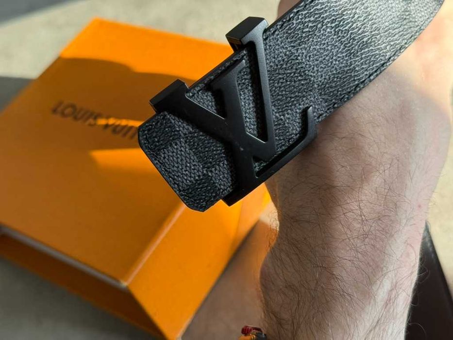 pasek Louis Vuitton LV Initiales Gun Metal  100cm