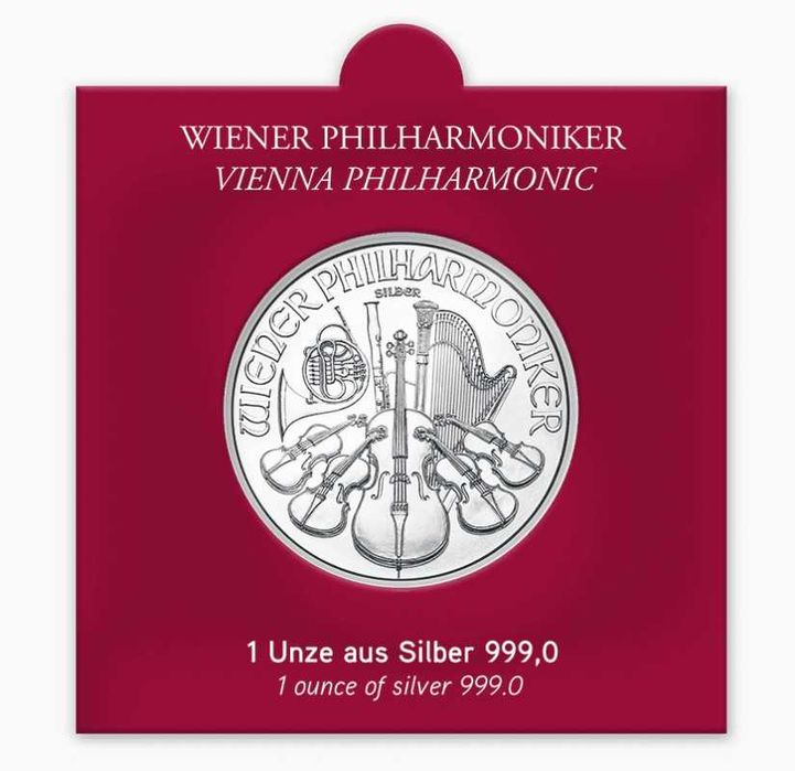 Moeda Prata 999 Austria Philarmonica NOVA