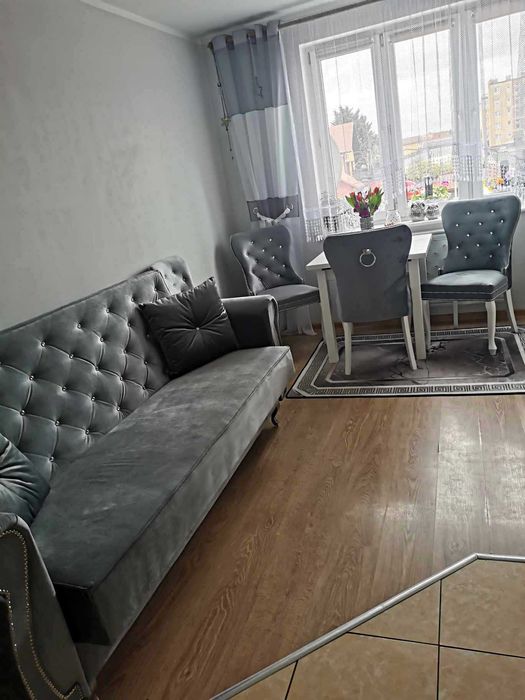 Kanapa Sofa Rozkładana Wersalka Glamour Fotel Uszak Pufa Kryształ