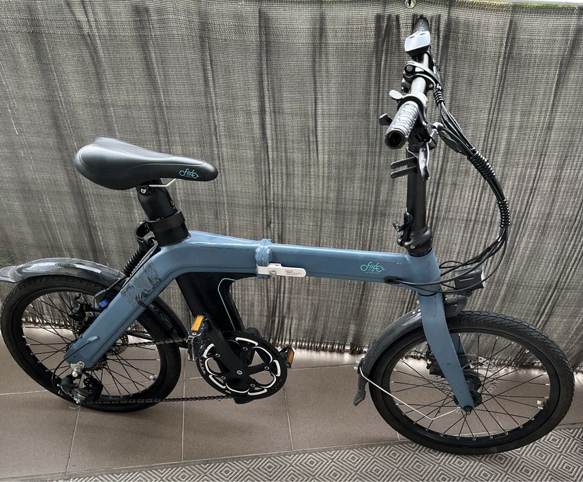 Rower elektryczny fido d11 miejski składak kompaktowy szybki ladowarka