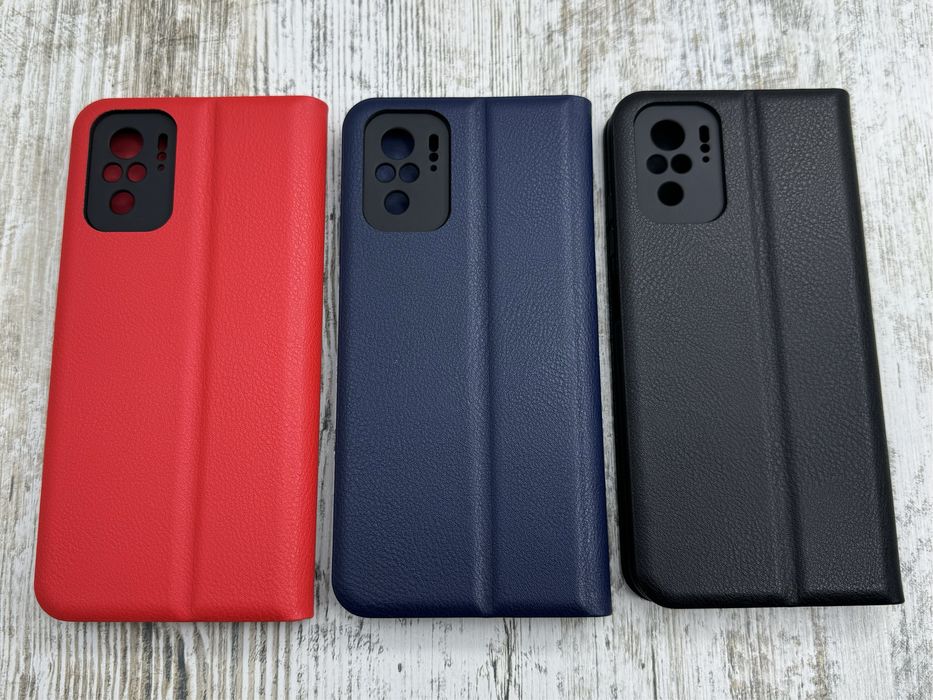 Чехол книжка Leather Case на Xiaomi Redmi Note 10/ 10S/ 10 Pro Чохол