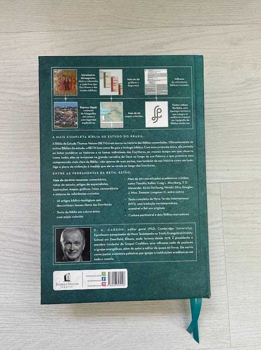 Bíblia De Estudo Thomas Nelson | NVI | Letra Normal | Capa Dura Turquesa