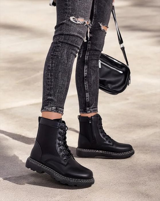 36 37 38 botki 39 40 41 glany ocieplane workery na grubej podeszwie