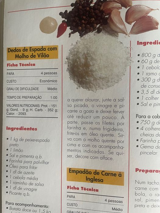 Tele culinária e Doçaria 1992 Volume 6 &. 7