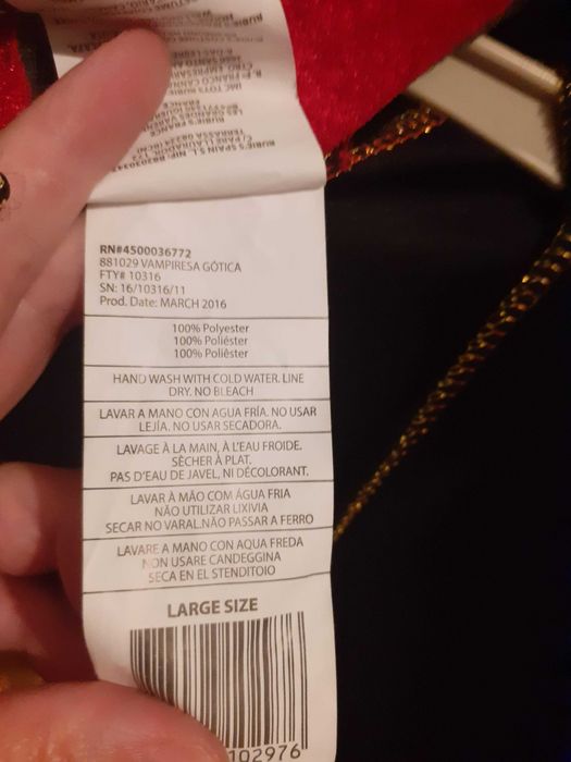 Fato Vampira Gótica Criança