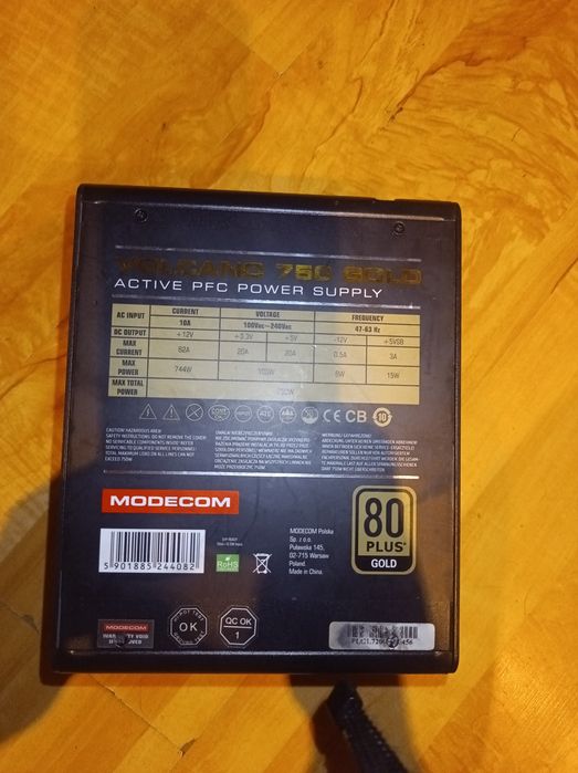 modecom volcano 750w 80 plus gold