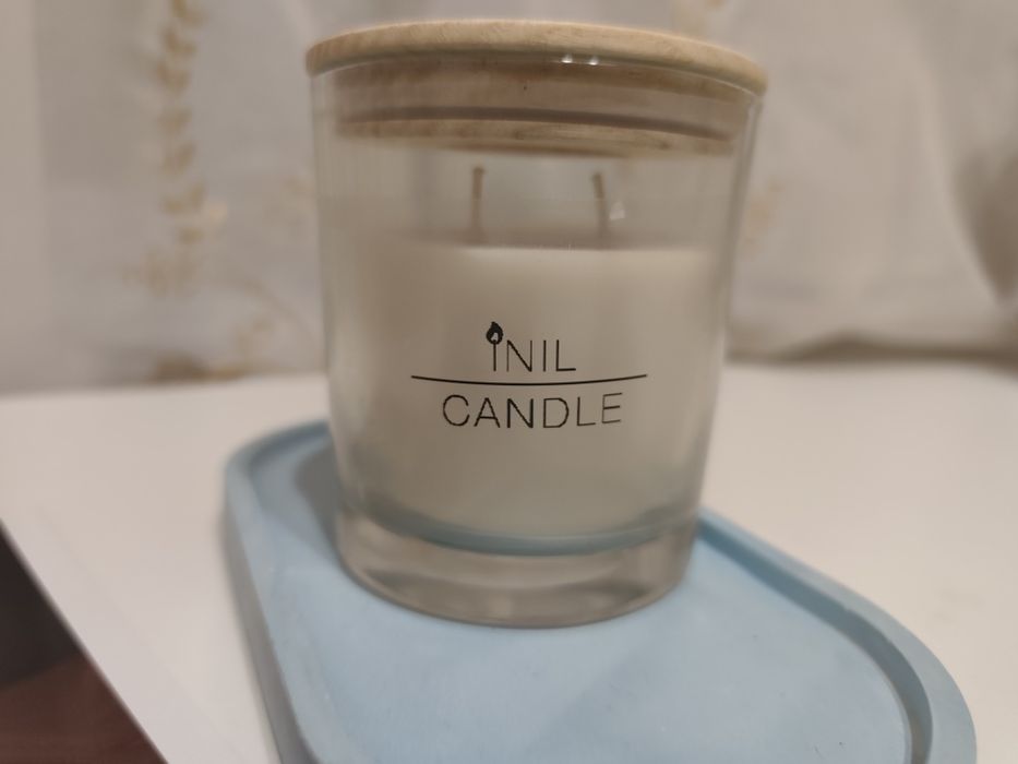 свічки ручної роботи з соевого воску,в слянній тарі .Нові.