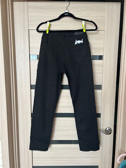 Чорні брюки Ripndip жіночі з котом в кишені, S-M