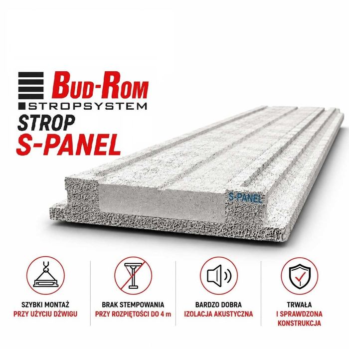 Strop Panelowy S-PANEL 60 | Montaż w 1 dzień | Projekt i Dostawa | Smart | SPK | Teriva panel | strop prefabrykowany