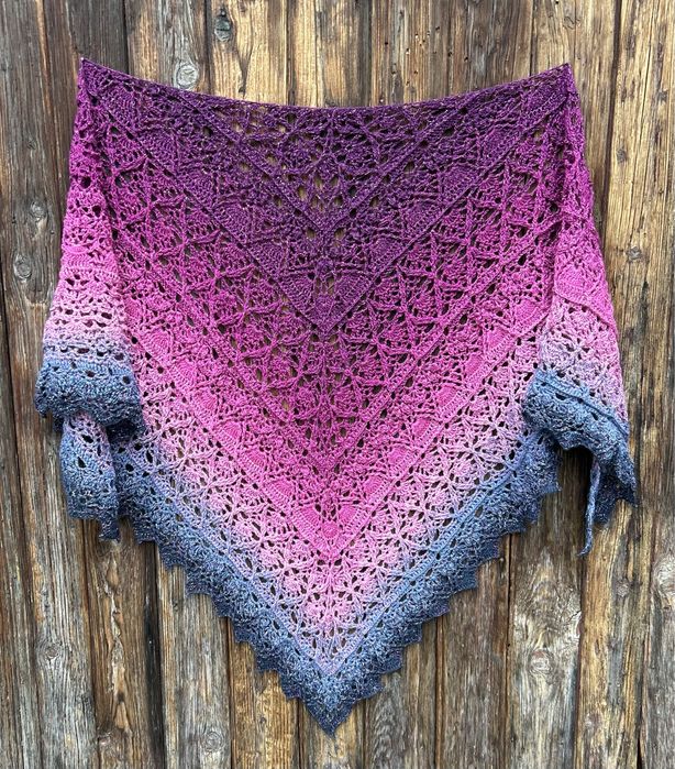 Chusta szydelkowa merino/akryl