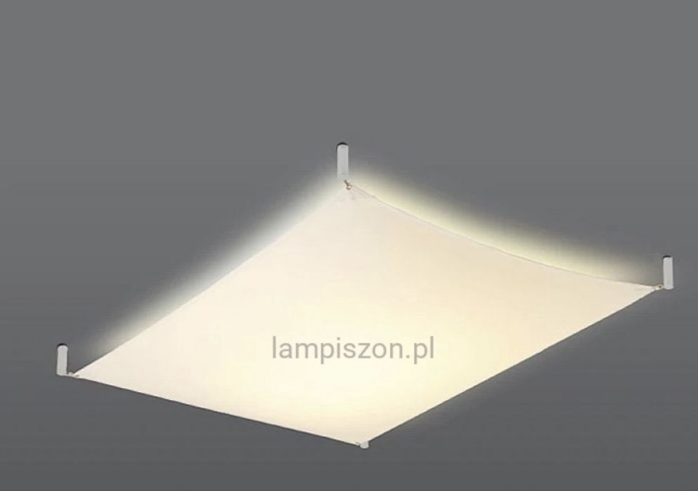 Plafon tkaninowy biały Luna