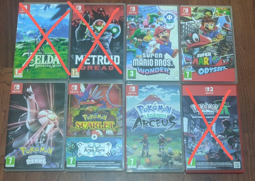 Jogos Nintendo Switch (Venda à Unidade - Preços na Descrição)
