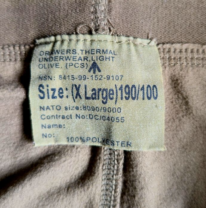 Getry kalesony wojskowe kontrakt 190/100 XL