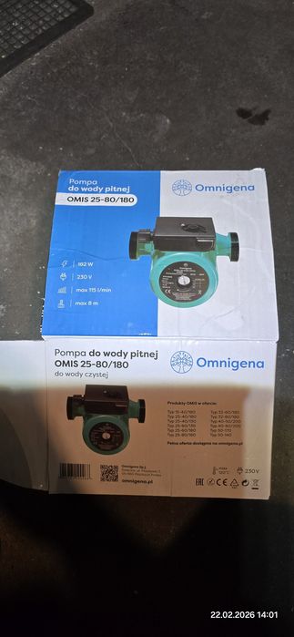 Pompa obiegowa Omnigena OMIS 25-80/180 – do  CO / wody użytkowej