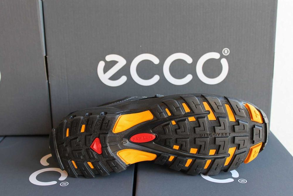 ECCO - кожаные черные кроссовки - туфли - кросівки .(код:18-12чер.)