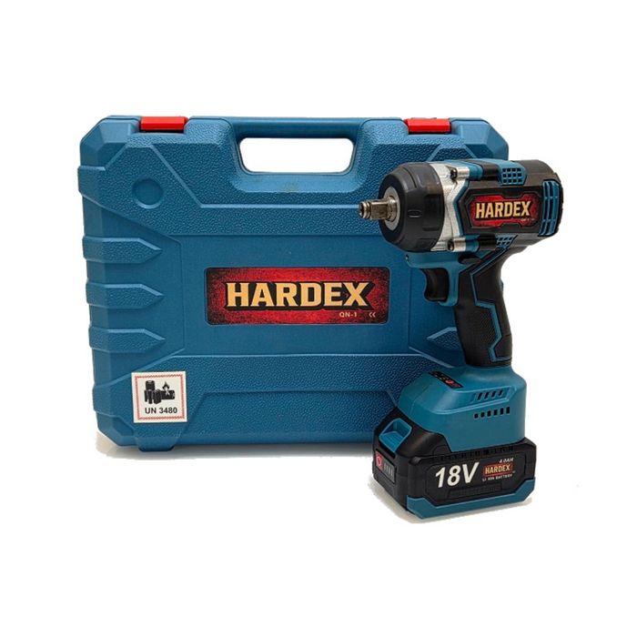 HARDEX Klucz udarowy bezszczotkowy 600 Nm 2 x aku 4 Ah