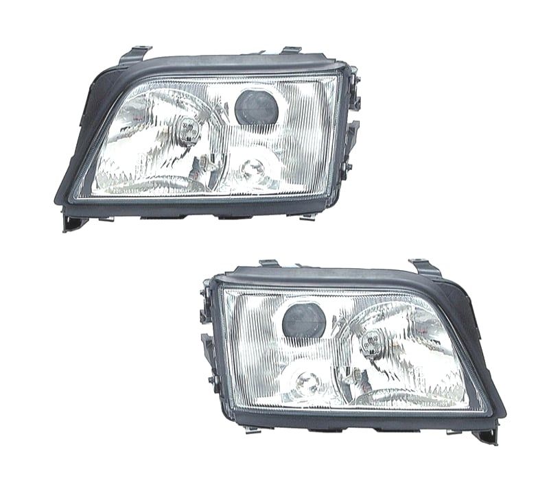 FARÓIS OPTICAS AUDI A6 94-97 FUNDO CINZENTO