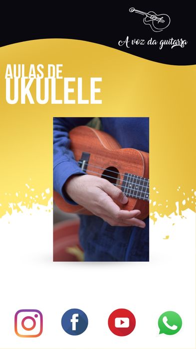 Aulas de guitarra, piano, ukulele,  em Braga