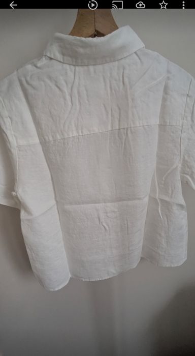 Mango lniana koszula piżamowa 100% len