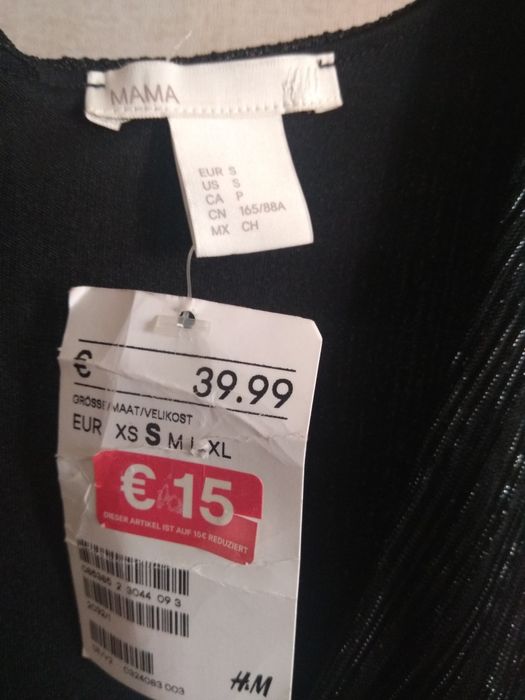 H&M Mama czarna sukienka