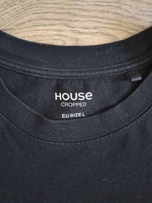 Czarny T-Shirt Koszulka Oversize Boxy - House (L)