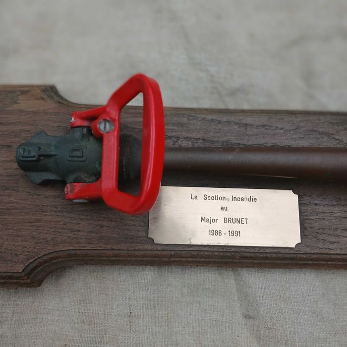 Straż pożarna prezent dla strażaka pamiątkowa stara prądownica