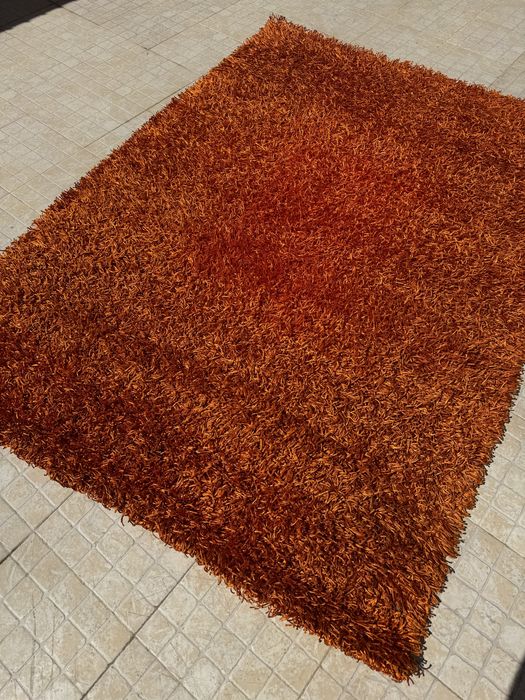 Tapete de sala laranja 160 x 230 cm