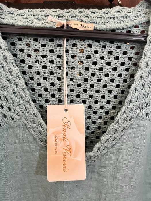 Vestido longo com crochê