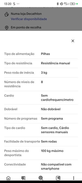 Bicicleta estática