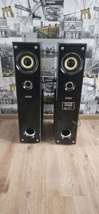 Kolumny INTEX + mikrofon + pilot