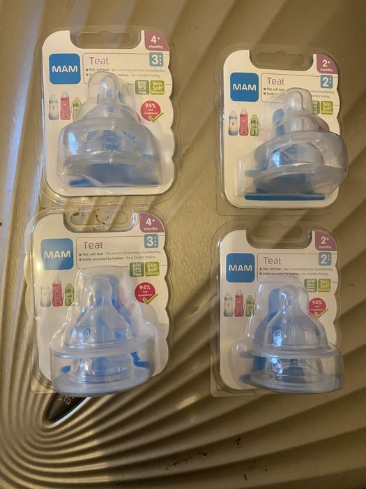 Новые сменные соски на бутылочки Tommee Tippee MAM 0+ 2+ 3+ 4+ 6+