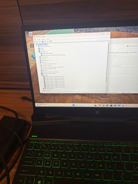 Okazja Mocny laptop Gamingowy HP Pawilon RTX GTX 1660Ti Max 6GB 16/512